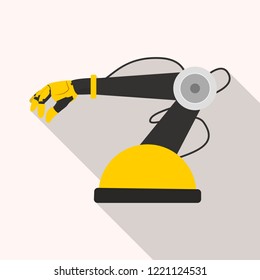 Vector design of robot and factory symbol. Set of robot and space stock symbol for web.