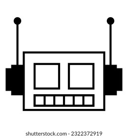 Vector design of robot head, icon and graphic design