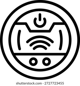 Diseño de Vector Robot Vaccum Icon Style