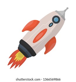 Vector design of rocket and launch  symbol. Set of rocket and spaceship stock vector illustration.