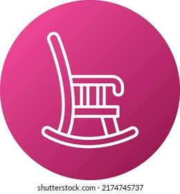 Estilo de icono de la silla de Rocas de diseño de vectores