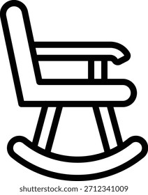 Diseño de Vector Rocking Chair Icon Style