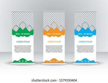 Vector design roll up Banner background or header templates.