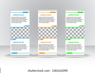 Vector design roll up Banner background or header templates.