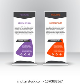 Vector design roll up Banner background or header templates.