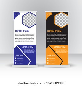 Vector design roll up Banner background or header templates.