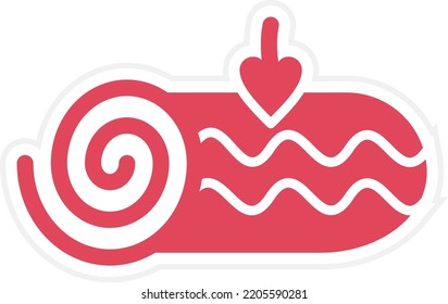 Vector Design Roll Cake Icon Style