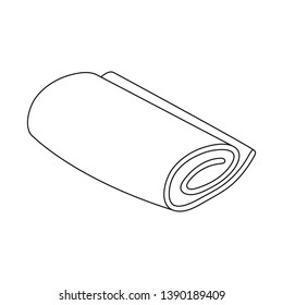 Vector design of roll and piled sign. Collection of roll and shower stock symbol for web.