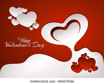 Vector design with romantic hearts for valentine's day