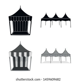 Vector design of roof and folding logo. Set of roof and architecture vector icon for stock.