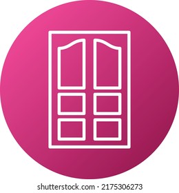 Vector Design Room Door Icon Style