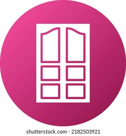 Vector Design Room Door Icon Style
