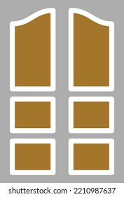 Estilo del icono de la puerta de la sala de diseño del vector