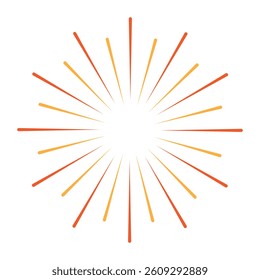 Vector design of rotating lines mimics shining beams of light, resulting in a luminous, energetic pattern ideal for modern digital art and media.

