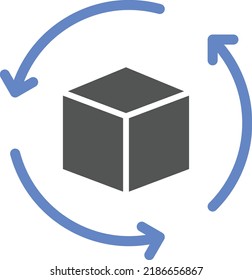Estilo de icono de rotación de diseño de vectores