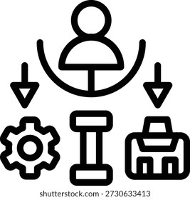 Vektordesign-Routine-Symbolstil