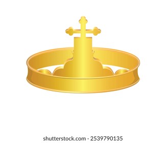 vector design of a royal crown made of gold which is usually worn by nobles, kings and queens