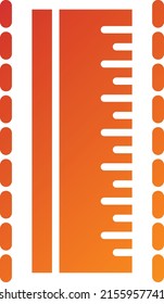 Estilo de iconos de la regla de diseño de vectores