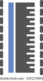 Estilo de iconos de la regla de diseño de vectores