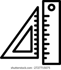 Estilo de ícone da régua de design de vetor