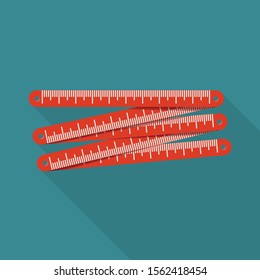 Vector design of ruler and measure logo. Graphic of ruler and instrument stock symbol for web.