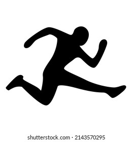 vector design, running person shape illustration