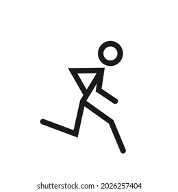 vector design, running person symbol. stickman animation