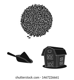 Vector design of rye and plant symbol. Collection of rye and corn stock symbol for web.