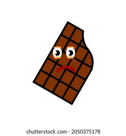 vector design sad character brown mascot
