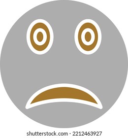 Estilo de iconos tristes de diseño de vectores