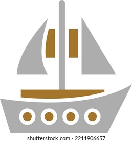 Vector Design Sailboat Icon Style