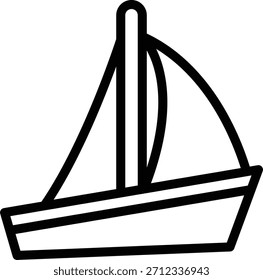 Vektor Design Segelboot Icon Style