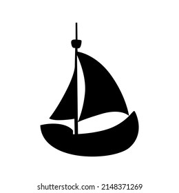 vector design, sailboat shape illustration