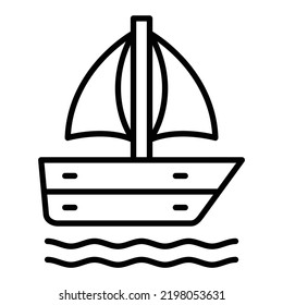 Vector Design Sailing Boat Icon Style