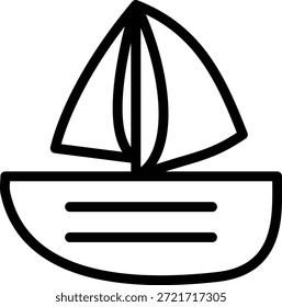 Vector Design Sailing Boat Icon Style