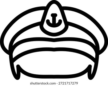 Vektordesign Sailor Hut Symbolstil