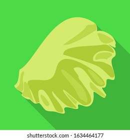 Vector design of salad and lettuce sign. Graphic of salad and leaf vector icon for Stock.