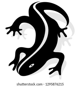 Vector design Salamander. Silhouette of salamander vector design. Vector illustration, EPS 10