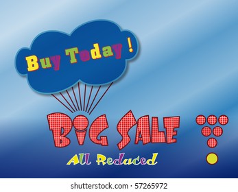 A vector design for sale on a blue background.