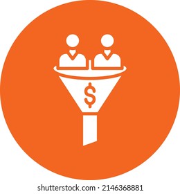 Diseño de vectores Estilo de icono de embudo de ventas