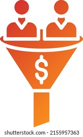 Diseño de vectores Estilo de icono de embudo de ventas