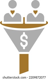 Vector Design Sales Funnel Icon Style