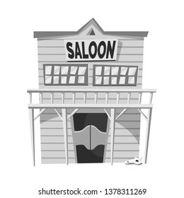Vector design of saloon and vintage icon. Set of saloon and door stock symbol for web.