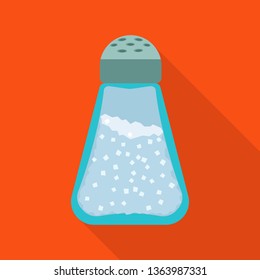 Vector design of saltcellar  and seasoning logo. Collection of saltcellar  and glass  stock symbol for web.