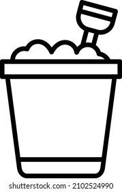 Vectordesign-Sand-Bucket-Icon-Stil