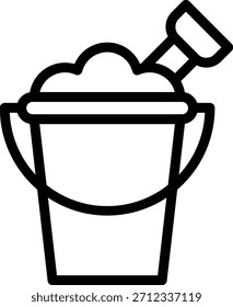 Diseño de Vector Sand Bucket Icon Style