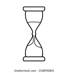Vector design of sandglass and clock symbol. Web element of sandglass and countdown vector icon for stock.
