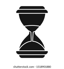 Vector design of sandglass and flow symbol. Web element of sandglass and transparent stock vector illustration.