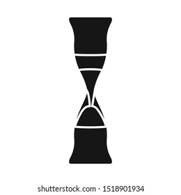 Vector design of sandglass and trustworthy symbol. Web element of sandglass and clock stock vector illustration.