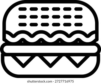Estilo de icono de sándwich de diseño de Vector